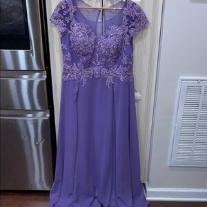 JJs House Purple Lace Evening Gown